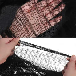 Halloween Black Creepy Cloth Scary Gauze Cloth Doorways Web Netting Fabric for Haunted House Creepy and Spooky Halloween Decorations