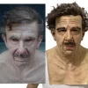 Halloween Christmas Mask Headgear, Fierce Black Haired Old Man Mask Simulation Character Mask Masquerade Play Props Funky Cosplay Accessory