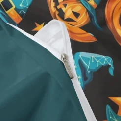 Halloween Collection Duvet Cover Set Jack O Lantern Pumpkin 3 Piece Set Super Soft Skin-friendly Long-lasting