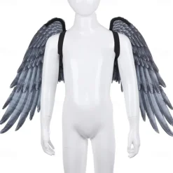 Halloween 3D Angel Wings Mardi Gras Theme Party Cosplay Wings For Kids Adult Big Black Wings Devil Costume