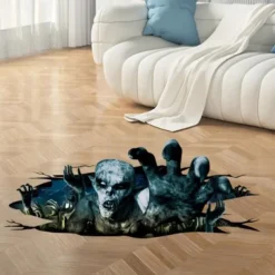 Halloween 3D Horror Stickers, Spooky Halloween Decorations for Parties, Festivals, and Haunted Houses, Creepy Atmosphere Enhancers, Ideal for Trick-or-Treat Events