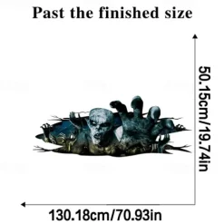 Halloween 3D Horror Stickers, Spooky Halloween Decorations for Parties, Festivals, and Haunted Houses, Creepy Atmosphere Enhancers, Ideal for Trick-or-Treat Events