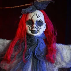 Halloween Decoration Death Skull Big Hanging Ghost Secret Room Haunted House Bar Scene Layout Electric Induction Prop Pendant