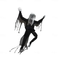 Halloween Decoration Death Skull Big Hanging Ghost Secret Room Haunted House Bar Scene Layout Electric Induction Prop Pendant