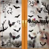 Halloween Decoration Spider Static Cling Window Sticker, Halloween Window Scene Setting Bat Cling
