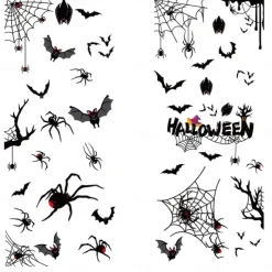 Halloween Decoration Spider Static Cling Window Sticker, Halloween Window Scene Setting Bat Cling