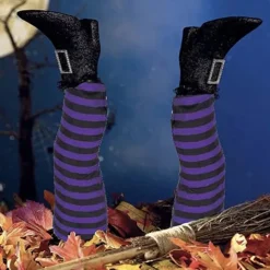 Halloween Decoration Wicked Witch Legs Yard Decor Props for Halloween Outdoor and Indoor decor 38X10cm