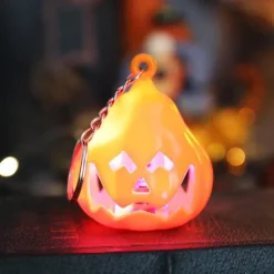 Halloween DecorationJack O Lantern Electronic Candle Light, Portable Candlestick Night Light, Ghost Festival Decoration, Props Atmosphere Layout, Suitable for Autumn Thanksgiving Table Decoration