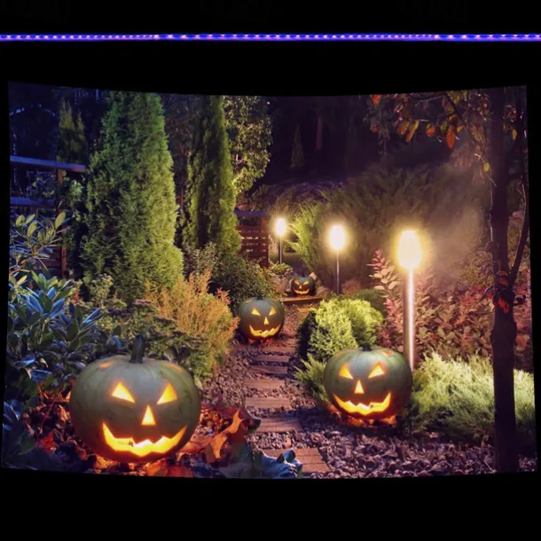 Halloween Decorations Backlight Tapestry Jack O Lantern UV Reactive Hanging Fluorescent Home Decoration Background Cloth Art Home Bedroom Living Room