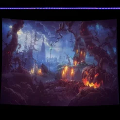 Halloween Decorations Backlight Tapestry Jack O Lantern UV Reactive Hanging Fluorescent Home Decoration Background Cloth Art Home Bedroom Living Room