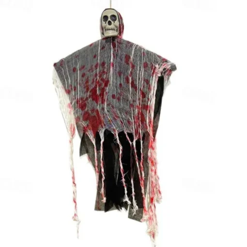 Halloween Decorations Blood-Stained Luminous Skull Hanging Ghost Outdoor Hanging Ghost Pendant Haunted House Secret Room Scene Layout