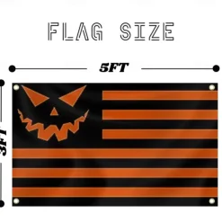 Halloween Decorations Flags Pumpkin Trick Or Treat House Flags Outdoor Durable Flag Outdoor Flagpole Banner Decoration Patio Pochy