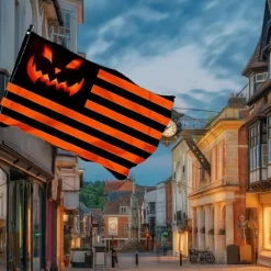 Halloween Decorations Flags Pumpkin Trick Or Treat House Flags Outdoor Durable Flag Outdoor Flagpole Banner Decoration Patio Pochy