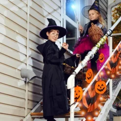 Halloween Decorations Flag Bunting Half Fan Flag Halloween Yard Hanging Bunting Flag Banner with Grommets for Porch Yard Outdoor Festival Patio Lawn Garden Party Decor