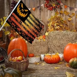 Halloween Decorations Flags Pumpkins Jack O Lantern House Flags Outdoor Durable Flag Outdoor Flagpole Banner Decoration Patio Pochy