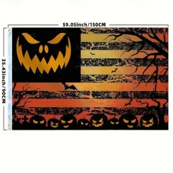 Halloween Decorations Flags Pumpkins Jack O Lantern House Flags Outdoor Durable Flag Outdoor Flagpole Banner Decoration Patio Pochy