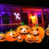 Halloween Decorations 10ft Long Inflatable Pumpkin Light, LED Blow Up Light Up Pumpkin Decor Indoor Outdoor Holiday Art Decor Decorations