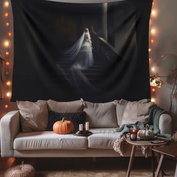 Halloween Decorations Ghost Bride Hanging Tapestry Wall Art Large Tapestry Mural Decor Photograph Backdrop Blanket Curtain Home Bedroom Living Room Decoration