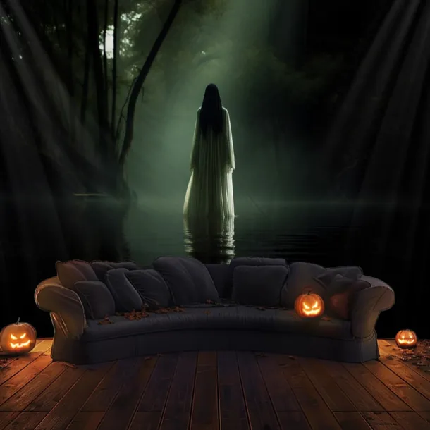 Halloween Decorations Ghost Bride Hanging Tapestry Wall Art Large Tapestry Mural Decor Photograph Backdrop Blanket Curtain Home Bedroom Living Room Decoration