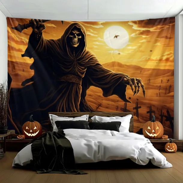 Halloween Decorations Girl Ghost Hanging Tapestry Wall Art Large Tapestry Mural Decor Photograph Backdrop Blanket Curtain Home Bedroom Living Room