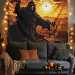 Halloween Decorations Girl Ghost Hanging Tapestry Wall Art Large Tapestry Mural Decor Photograph Backdrop Blanket Curtain Home Bedroom Living Room