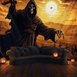 Halloween Decorations Girl Ghost Hanging Tapestry Wall Art Large Tapestry Mural Decor Photograph Backdrop Blanket Curtain Home Bedroom Living Room