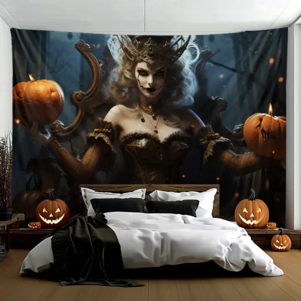 Halloween Decorations Girl Ghost Hanging Tapestry Wall Art Large Tapestry Mural Decor Photograph Backdrop Blanket Curtain Home Bedroom Living Room