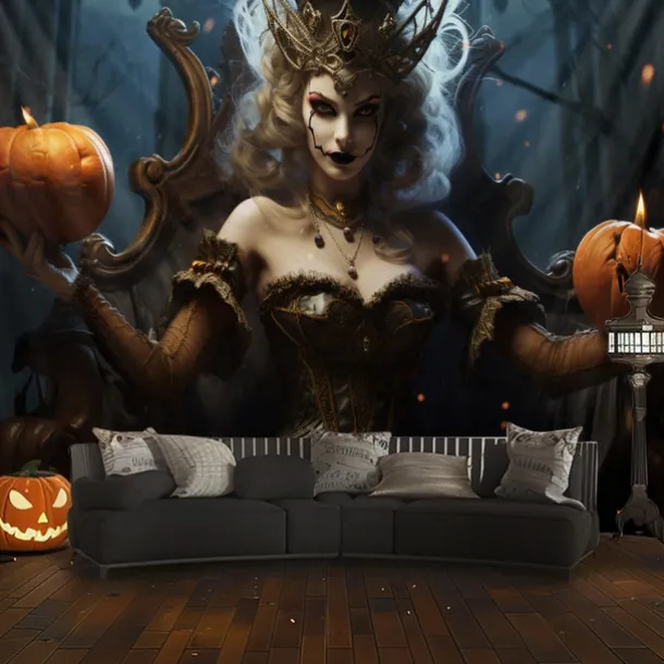 Halloween Decorations Girl Ghost Hanging Tapestry Wall Art Large Tapestry Mural Decor Photograph Backdrop Blanket Curtain Home Bedroom Living Room