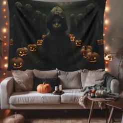 Halloween Decorations Girl Ghost Hanging Tapestry Wall Art Large Tapestry Mural Decor Photograph Backdrop Blanket Curtain Home Bedroom Living Room
