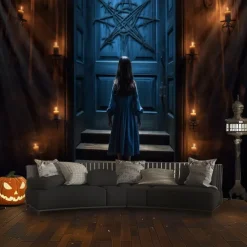 Halloween Decorations Girl Ghost Hanging Tapestry Wall Art Large Tapestry Mural Decor Photograph Backdrop Blanket Curtain Home Bedroom Living Room