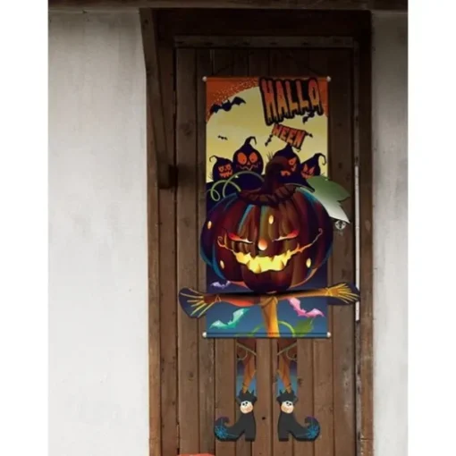 Halloween Decorations Halloween Flags Pumpkin Skeleton Gnome Witch Decoration Flags Ghost Shape Glowing Flag Hanging Flags Halloween Outdoor Indoor Decor Decorative Flags Party Supplies