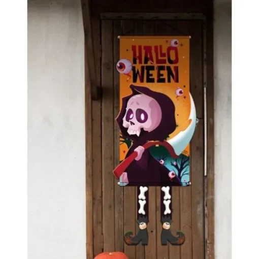 Halloween Decorations Halloween Flags Pumpkin Skeleton Gnome Witch Decoration Flags Ghost Shape Glowing Flag Hanging Flags Halloween Outdoor Indoor Decor Decorative Flags Party Supplies
