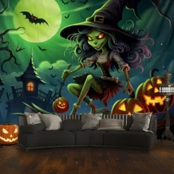 Halloween Decorations Hanging Tapestry Scarecrow Pumpkin Wall Art Large Tapestry Mural Decor Photograph Backdrop Blanket Curtain Home Bedroom Living Room