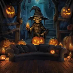 Halloween Decorations Hanging Tapestry Scarecrow Pumpkin Wall Art Large Tapestry Mural Decor Photograph Backdrop Blanket Curtain Home Bedroom Living Room