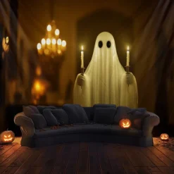 Halloween Decorations Hanging Tapestry Ghost Walking Dog Wall Art Large Tapestry Mural Decor Photograph Backdrop Blanket Curtain Home Bedroom Living Room Decoration