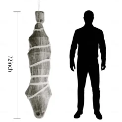 Halloween Decorations Hanging Cocoon Corpse,72 Inch Scary Hanging Cocoon Corpse Propsor,Haunted Yard Indoor & Outdoor Decor Terror Props