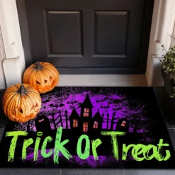 Halloween Decorations Hunted House Doormat Kitchen Mat Floor Mat Non-Slip Area Rug Oil Proof Rug Indoor Outdoor Mat Bedroom Decor Bathroom Mat Entrance Rug