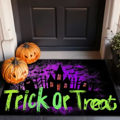 Halloween Decorations Hunted House Doormat Kitchen Mat Floor Mat Non-Slip Area Rug Oil Proof Rug Indoor Outdoor Mat Bedroom Decor Bathroom Mat Entrance Rug