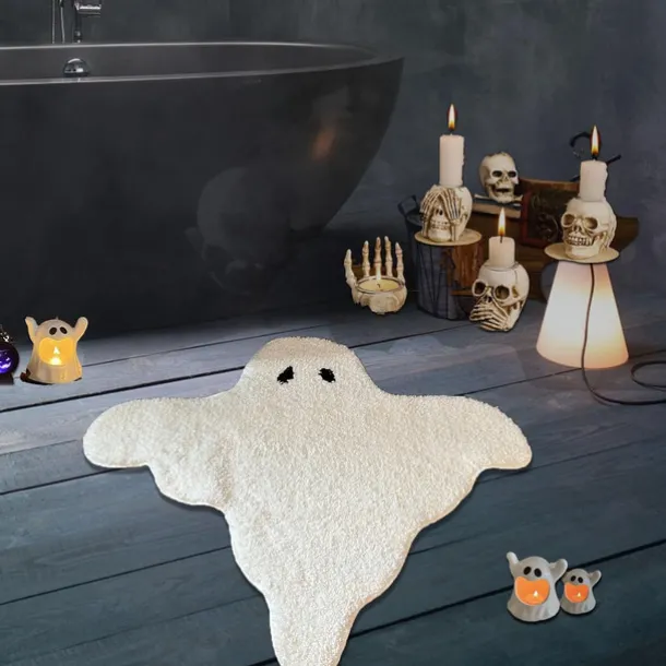 Halloween Decorations Irregular Doormat Kitchen Mat Floor Mat Non-Slip Area Rug Oil Proof Rug Indoor Outdoor Mat Bedroom Decor Bathroom Mat Entrance Rug Ghosts