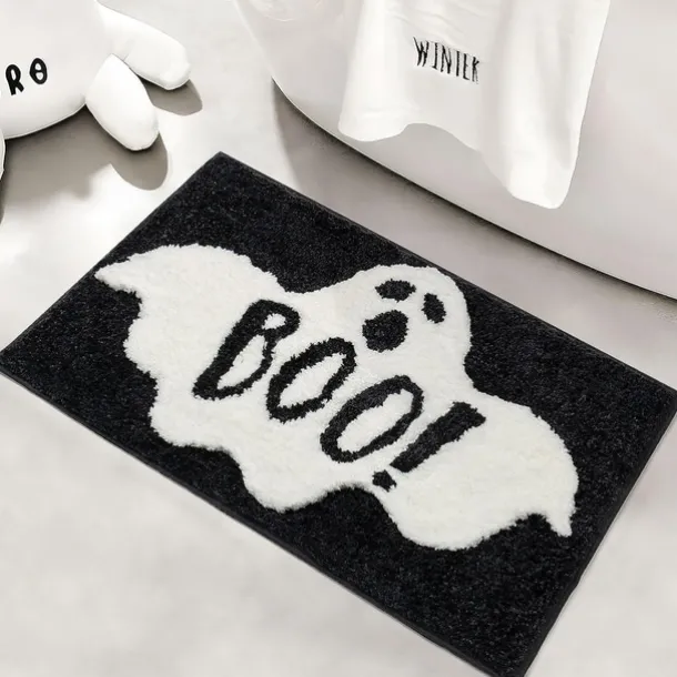 Halloween Decorations Irregular Doormat Kitchen Mat Floor Mat Non-Slip Area Rug Oil Proof Rug Indoor Outdoor Mat Bedroom Decor Bathroom Mat Entrance Rug Ghosts