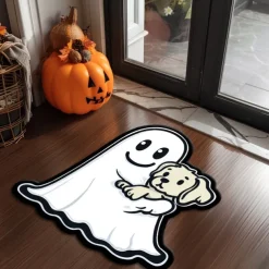 Halloween Decorations Irregular Ghost Doormat Kitchen Mat Floor Mat Non-Slip Area Rug Oil Proof Rug Indoor Outdoor Mat Bedroom Decor Bathroom Mat Entrance Rug