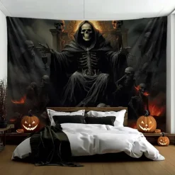 Halloween Decorations Monster Castle Hanging Tapestry Wall Art Large Tapestry Mural Decor Photograph Backdrop Blanket Curtain Home Bedroom Living Room