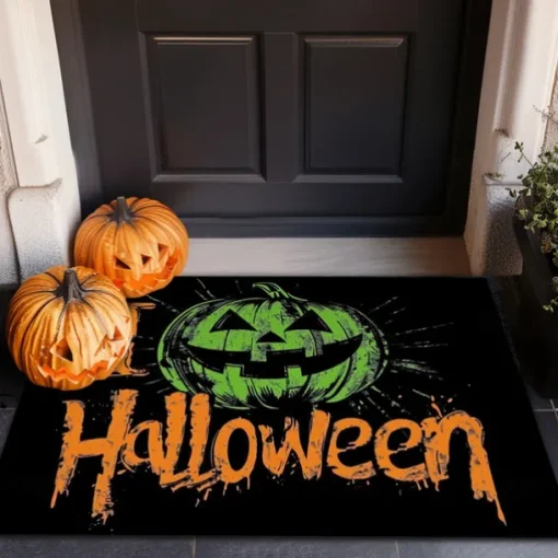 Halloween Decorations Pumpkin Doormat Kitchen Mat Floor Mat Non-Slip Area Rug Oil Proof Rug Indoor Outdoor Mat Bedroom Decor Bathroom Mat Entrance Rug