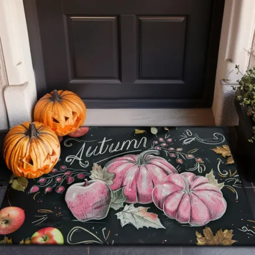 Halloween Decorations Scary Pumpkins Doormat Kitchen Mat Floor Mat Non-Slip Area Rug Oil Proof Rug Indoor Outdoor Mat Bedroom Decor Bathroom Mat Entrance Rug