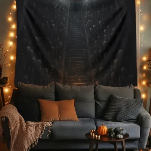 Halloween Decorations Skeletons Ghost Hanging Tapestry Wall Art Large Tapestry Mural Decor Photograph Backdrop Blanket Curtain Home Bedroom Living Room Decoration