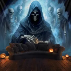 Halloween Decorations Skulls Party Hanging Tapestry Wall Art Large Tapestry Mural Decor Photograph Backdrop Blanket Curtain Home Bedroom Living Room Decoration