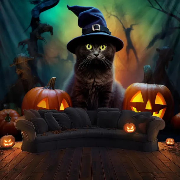 Halloween Decorations Tapestry Carved Pumpkin Dog Hanging Wall Art Large Tapestry Mural Decor Photograph Backdrop Blanket Curtain Home Bedroom Living Room