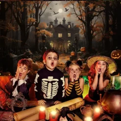 Halloween Decorations Tapestry Jack O Lantern Pumpkin Decor Wall Art Large Hanging Tapestry Mural Photograph Backdrop Blanket Curtain Home Bedroom Living Room Bats Haunted House Graveyard