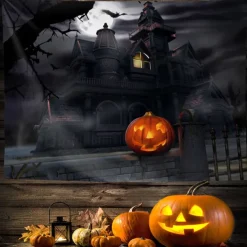 Halloween Decorations Tapestry Jack O Lantern Pumpkin Decor Wall Art Large Hanging Tapestry Mural Decor Photograph Backdrop Blanket Curtain Home Bedroom Living Room Bat Haunted House Graveyard