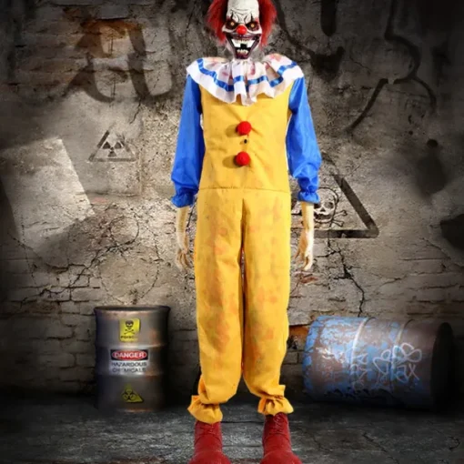 Halloween Electric Motion-Activated Animated Clown Haunted House Large Amusement Park Outdoor Decoration Prop
